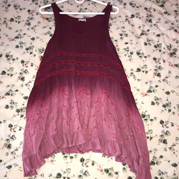 Free People Dresses & Skirts - Voile and Lace Trapeze Slip Ombre Ombré Custom Dye